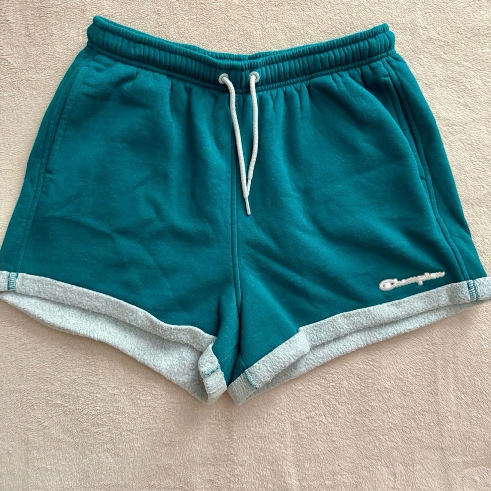 Champion Women's Teal and Gray Athletic Shorts